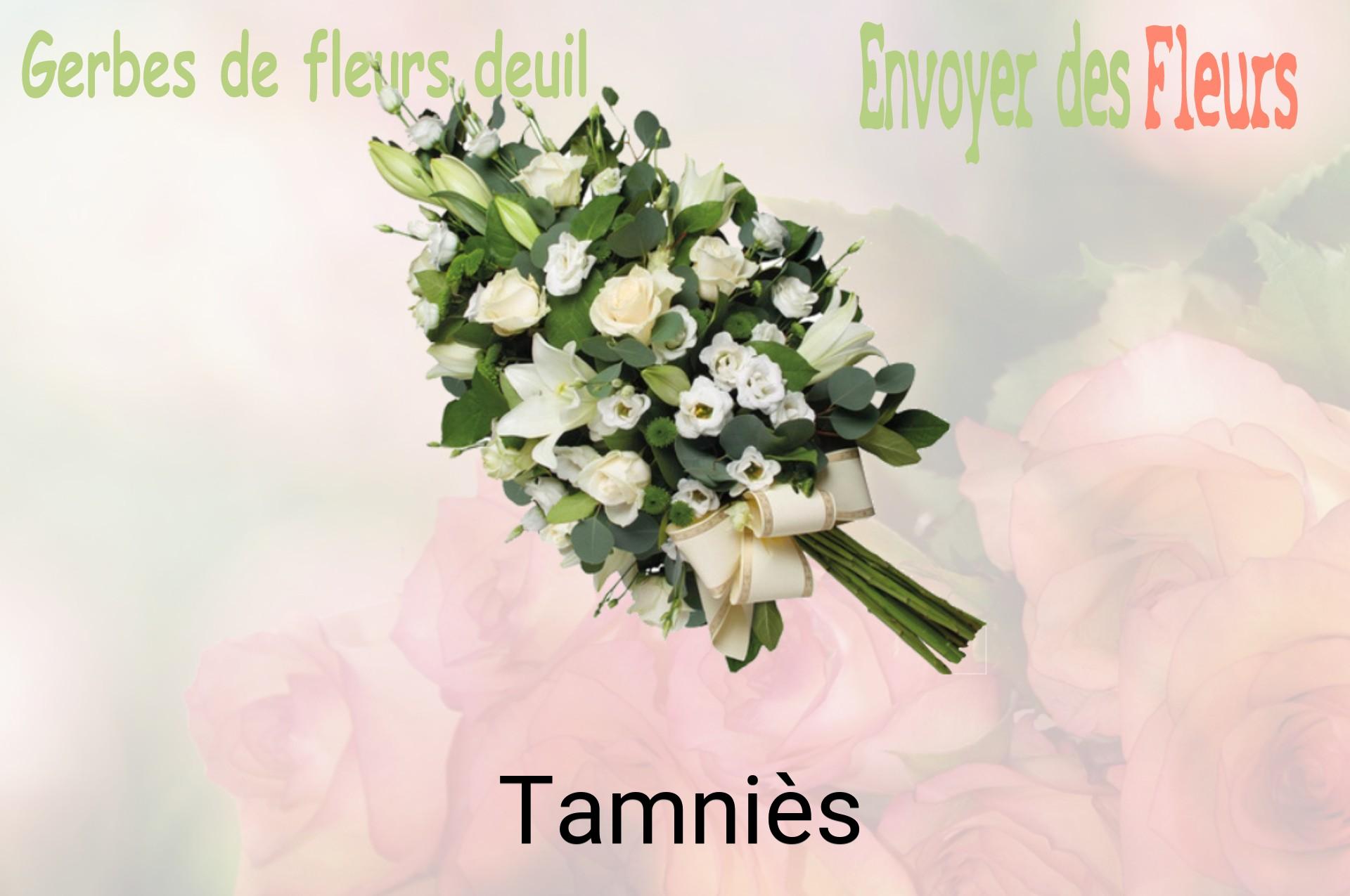 Gerbe de fleurs de deuil livrée à Tamniès